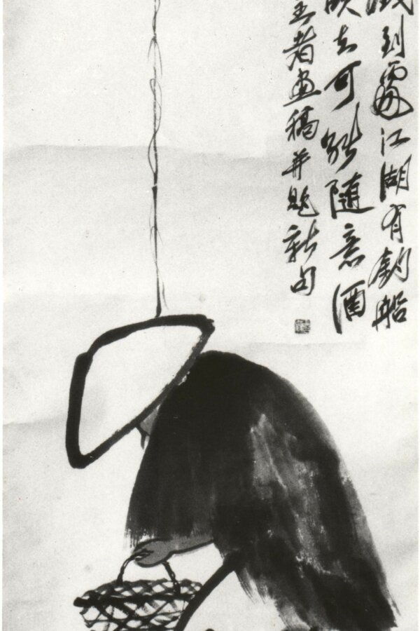 Čcchi Paj-š´, Vesnický rybář, v. 17,5 cm